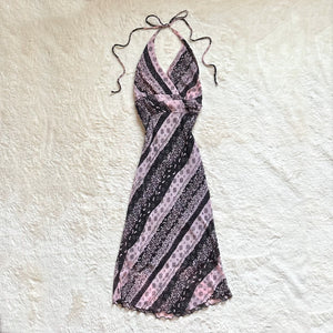 1990's mosaic paisley midi dress