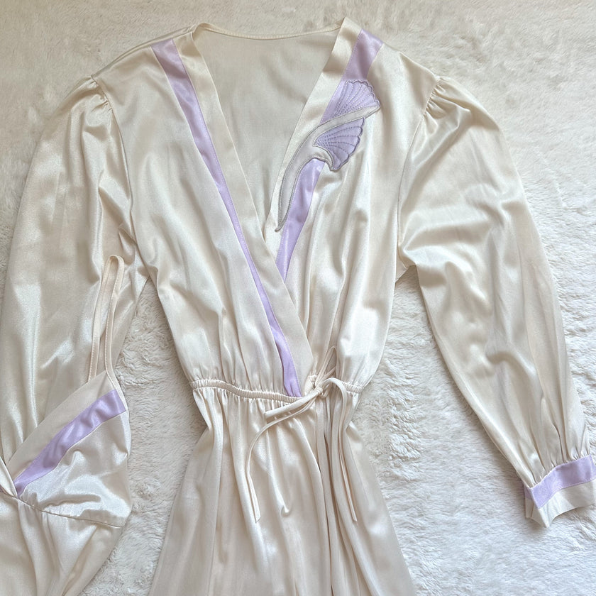 1990's lilac & cream negligee set