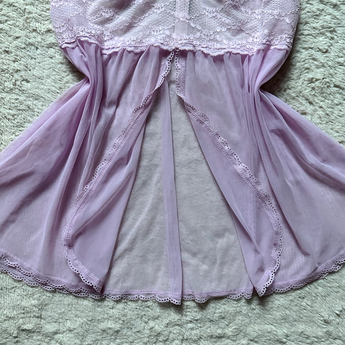 2015 lilac mesh lace babydoll