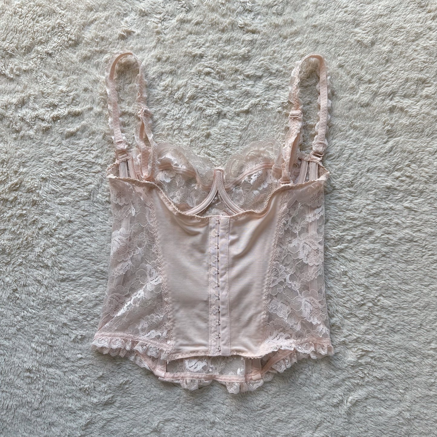 1990's powder pink princess corset