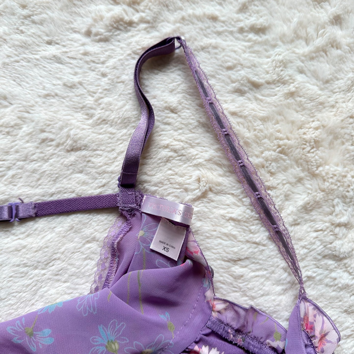 2004 lavender blossom babydoll slip dress