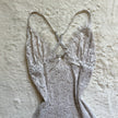 2000's ivory chantilly slip dress
