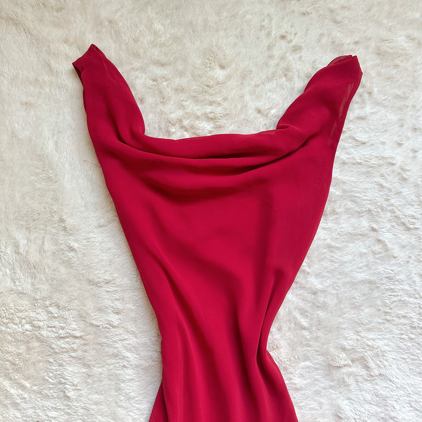 1990's rose waltz dress