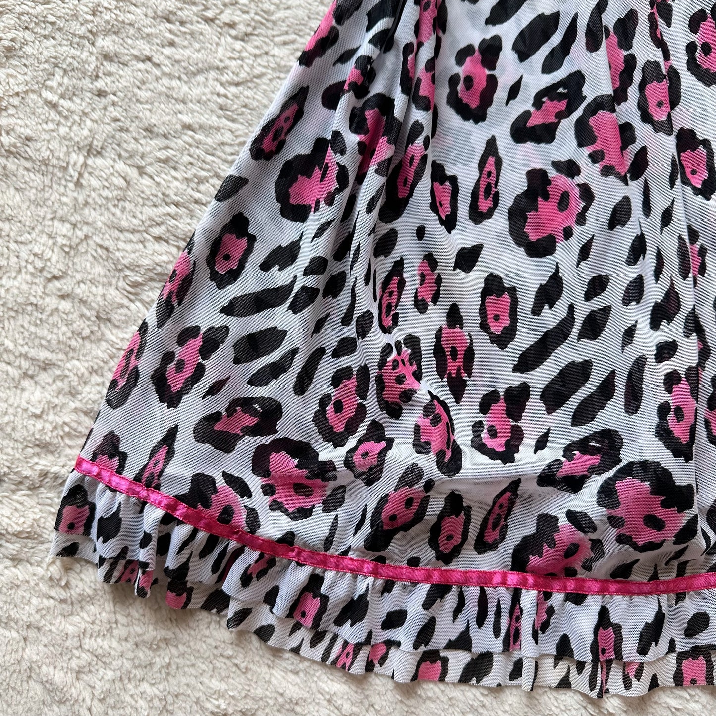 2000's flirty animal print slip dress