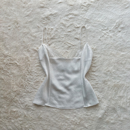 1980's crushed satin pearl camisole