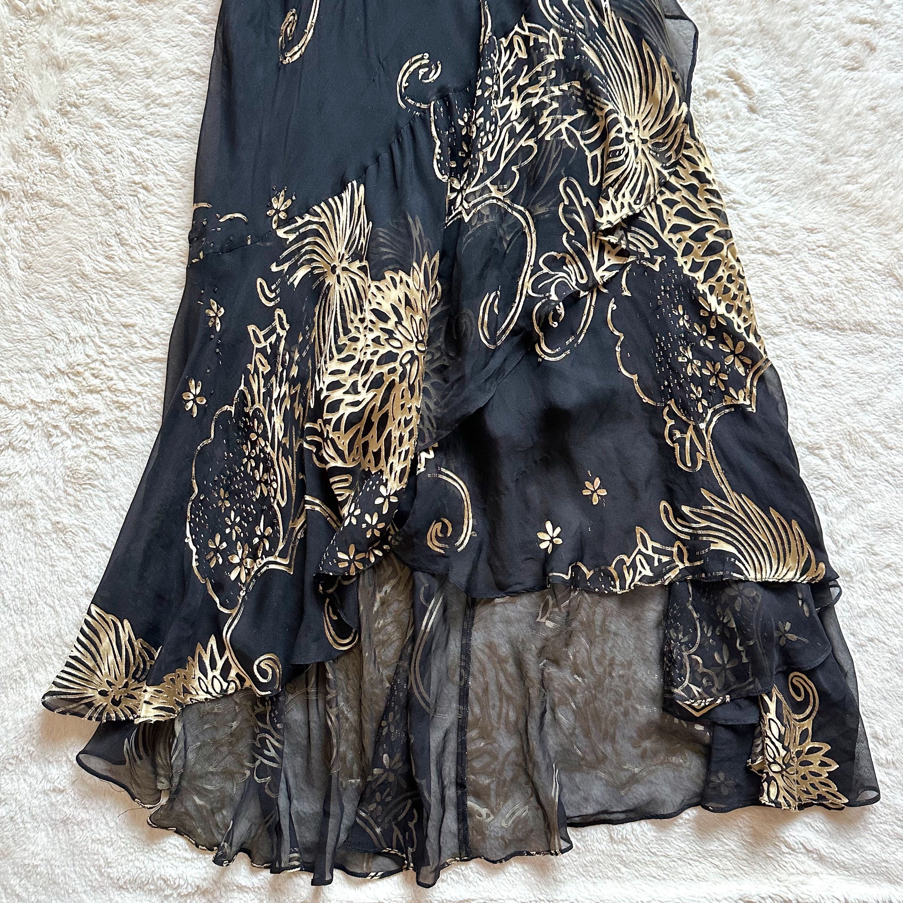 1990's midnight baroque gown