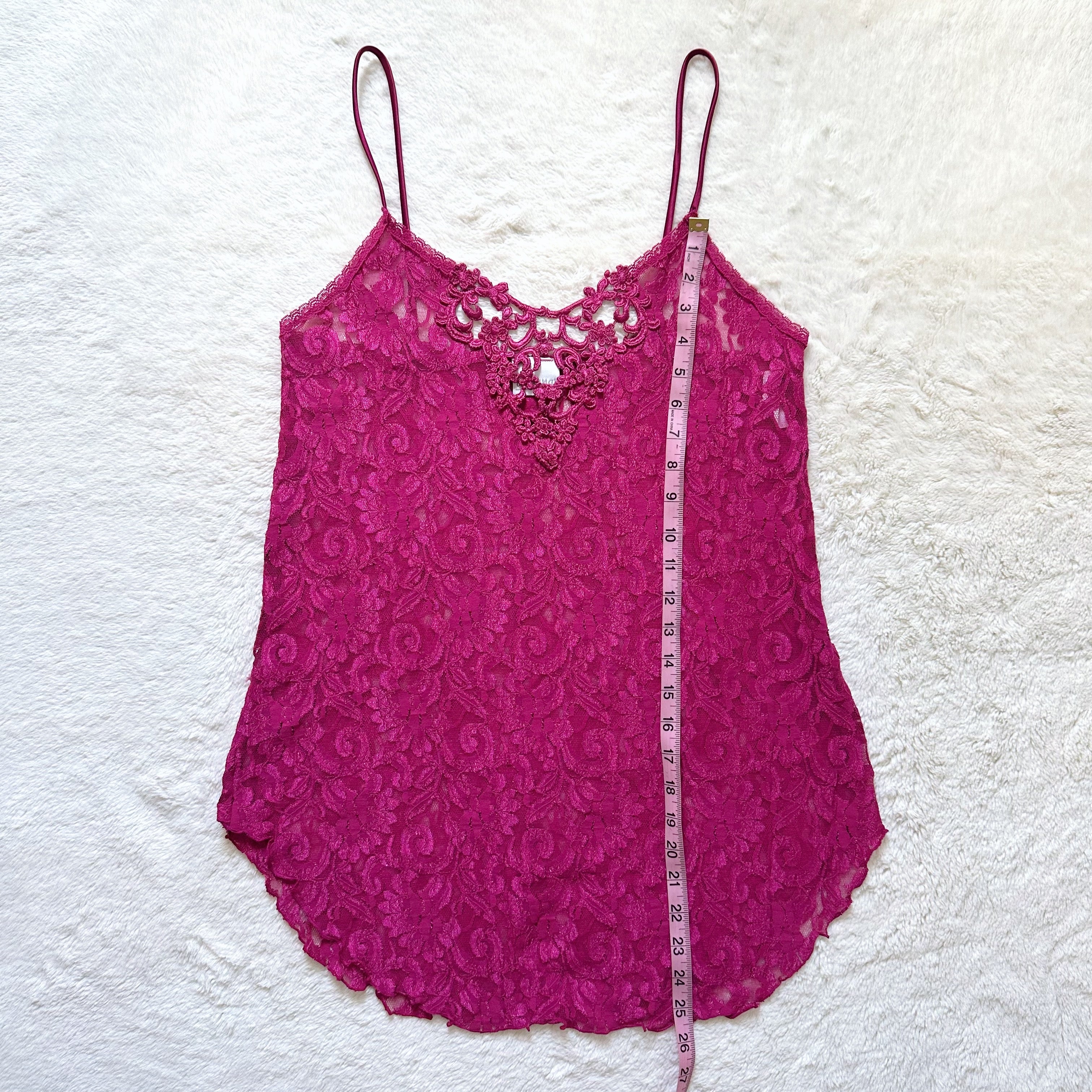 1990's fuchsia dream slip dress