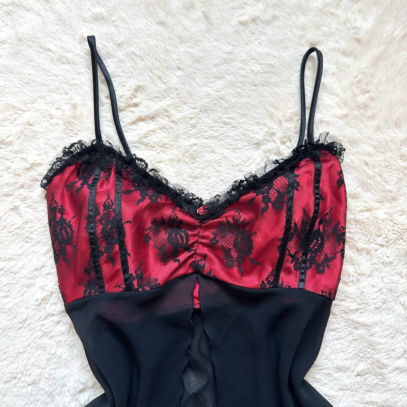 2000's twilight rose slip dress