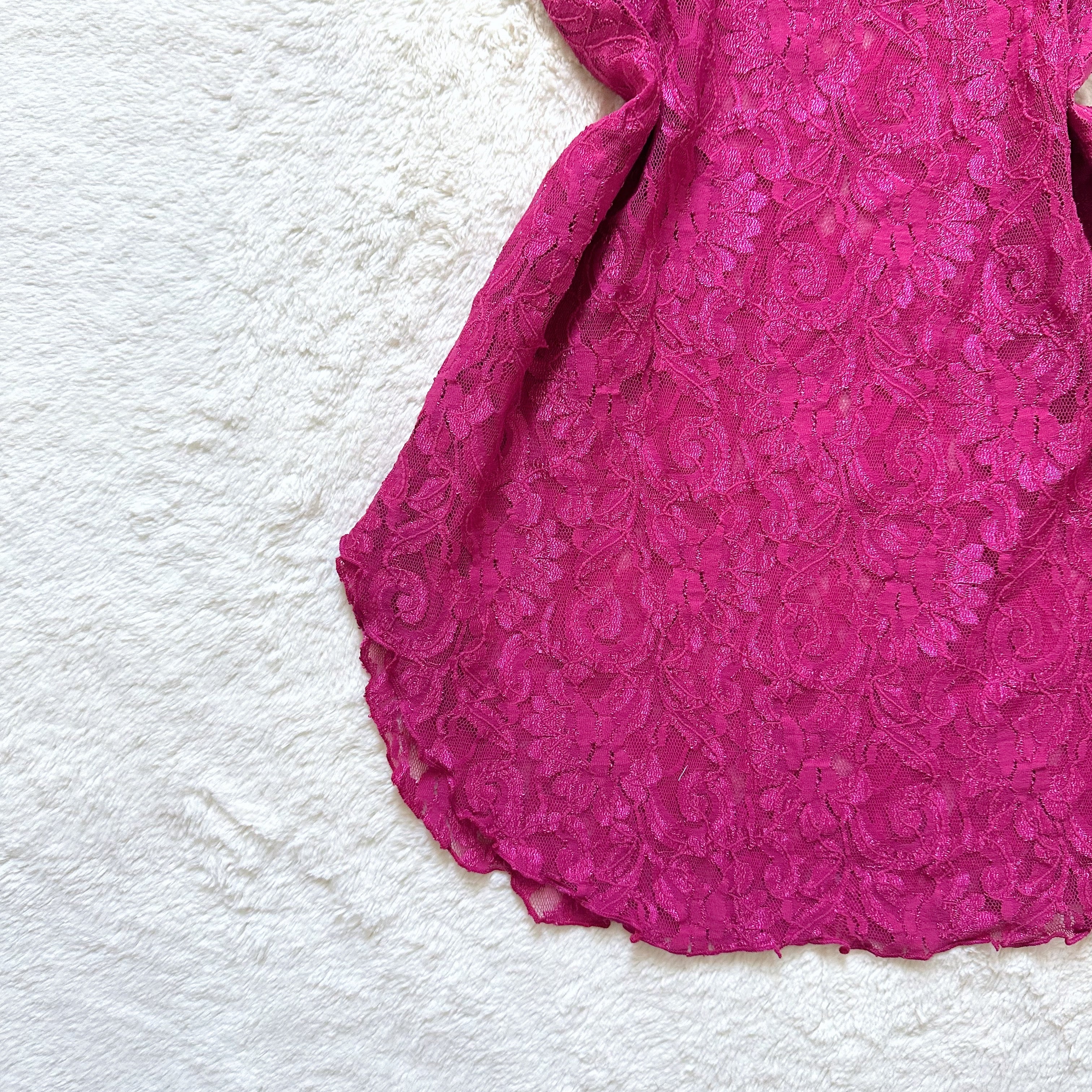 1990's fuchsia dream slip dress