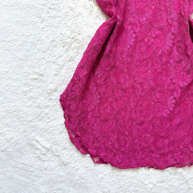 1990's fuchsia dream slip dress