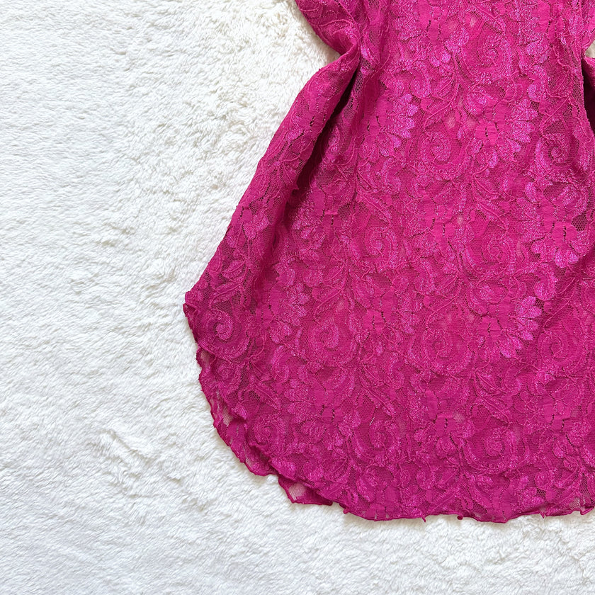 1990's fuchsia dream slip dress