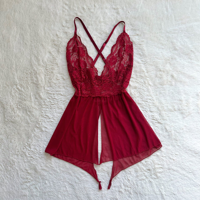 burgundy briar slip dress