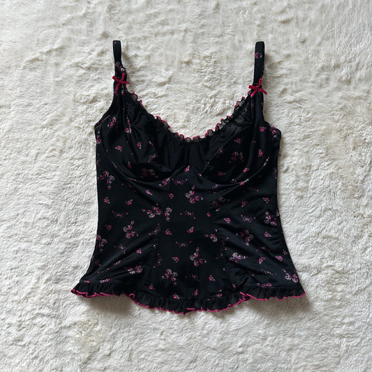 2000's butterfly corset style top