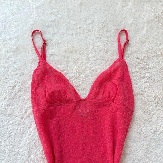 2009 carmine cherry slip dress