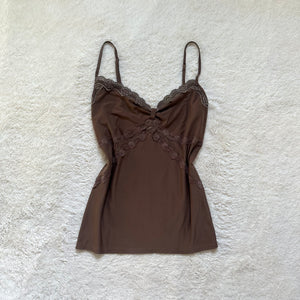 2000's cocoa lace camisole