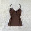 2000's cocoa lace camisole
