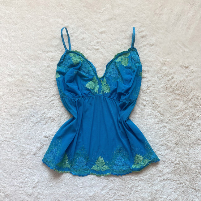 2000's blue spritz camisole