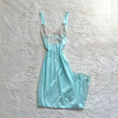 1980's aqua garden negligee