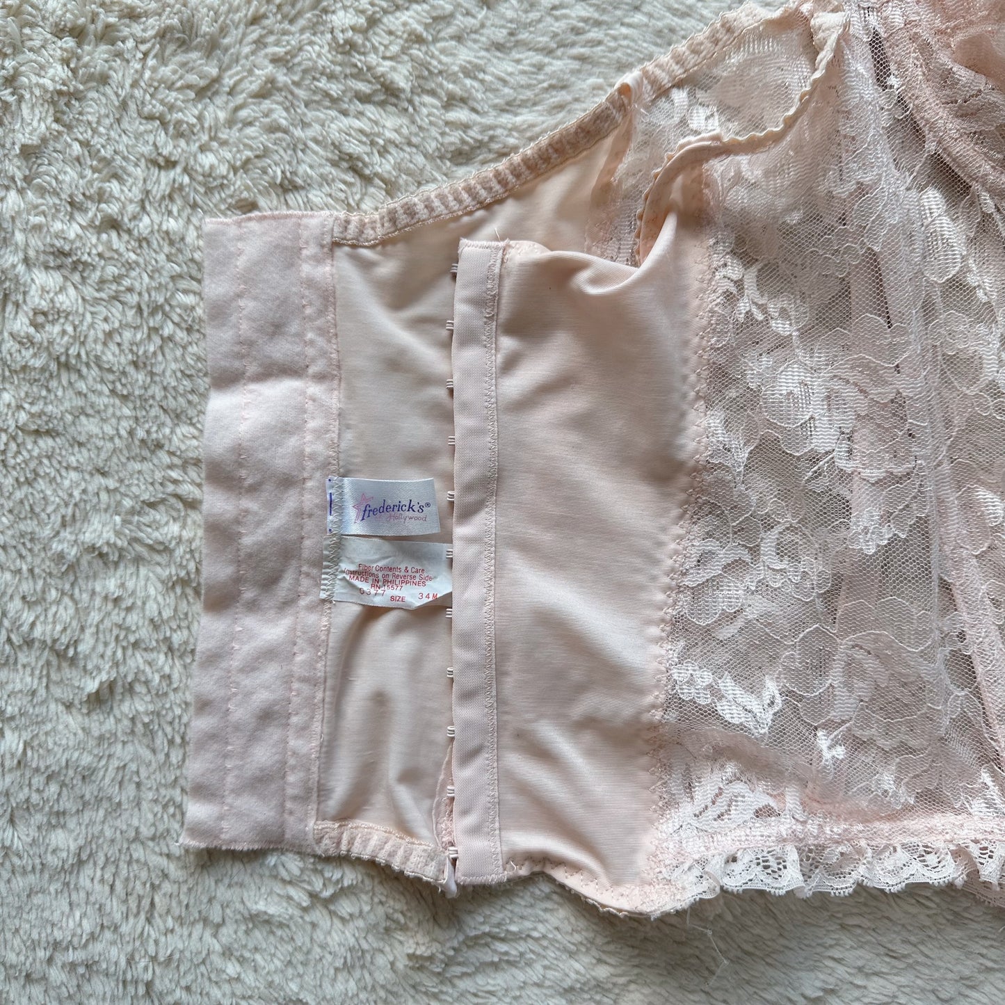 1990's powder pink princess corset