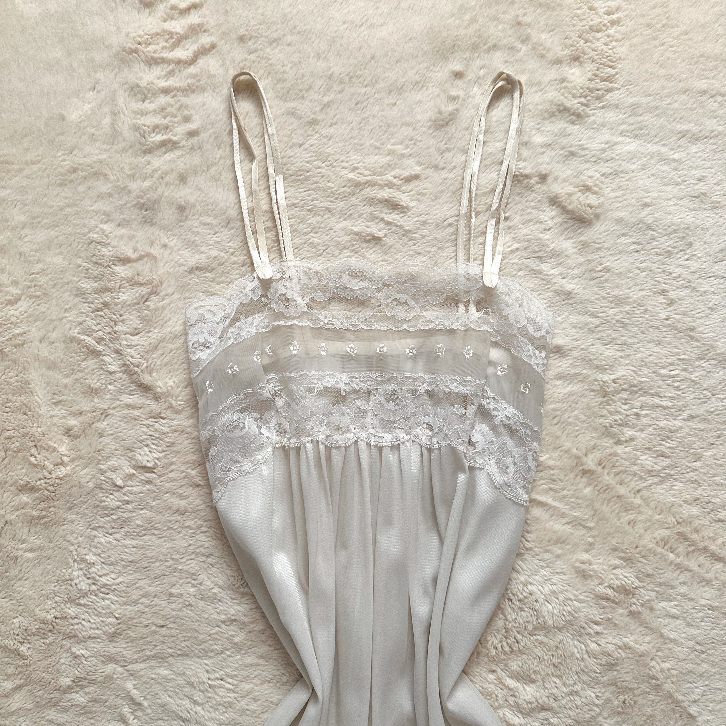 1990's ivory daydream slip dress