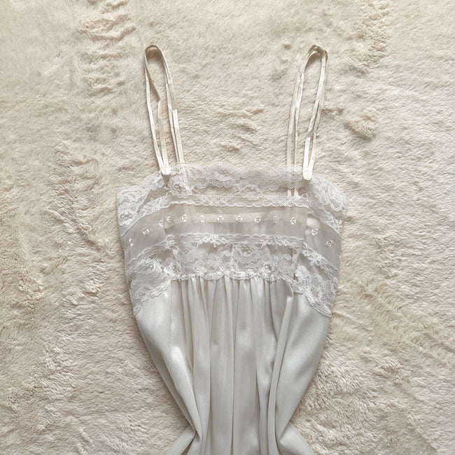 1990's ivory daydream slip dress