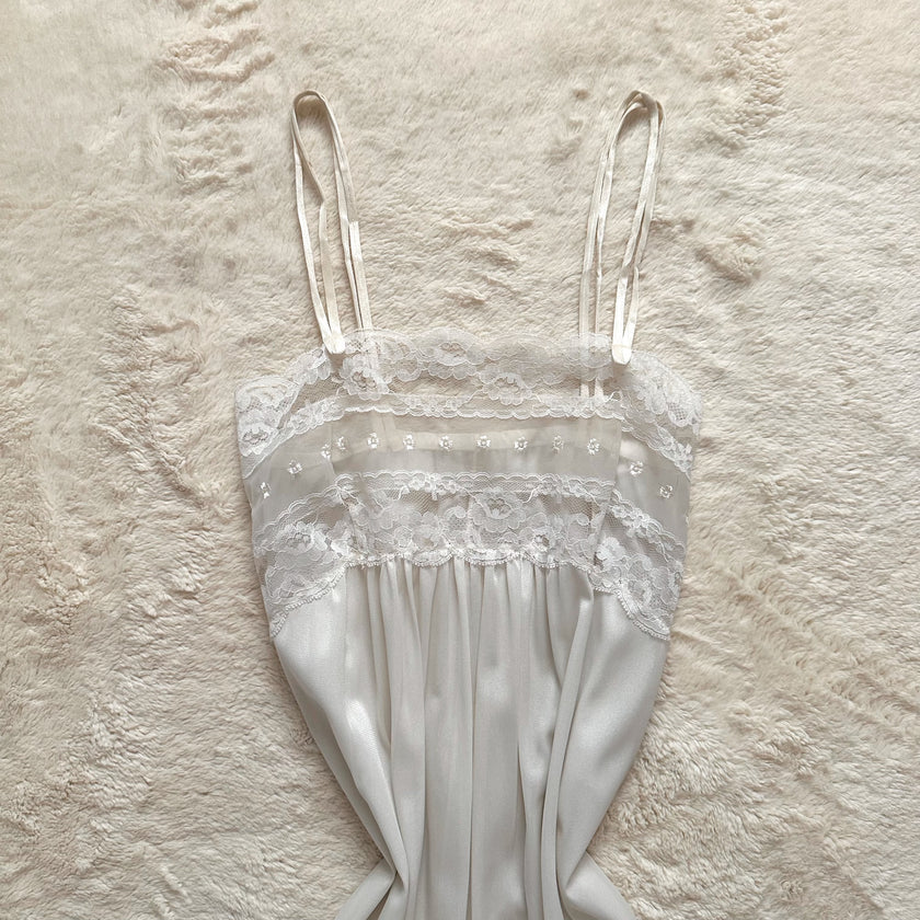 1990's ivory daydream slip dress