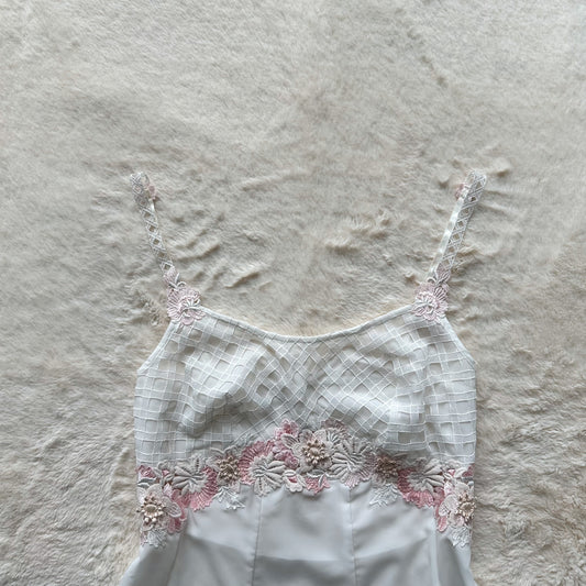 japanese brand netted floral camisole