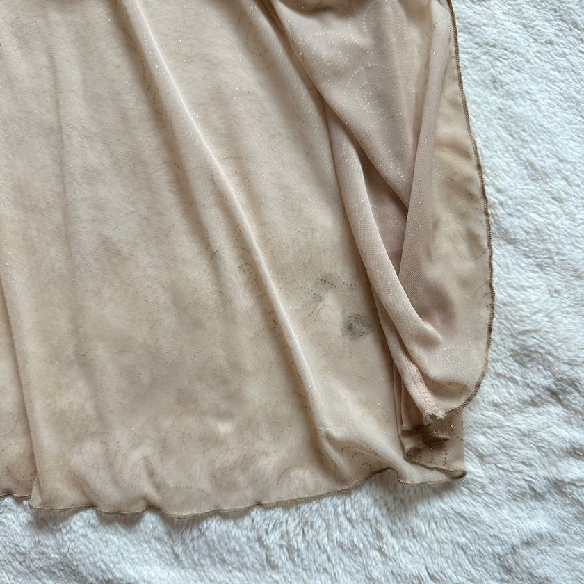 1990's golden champagne gown