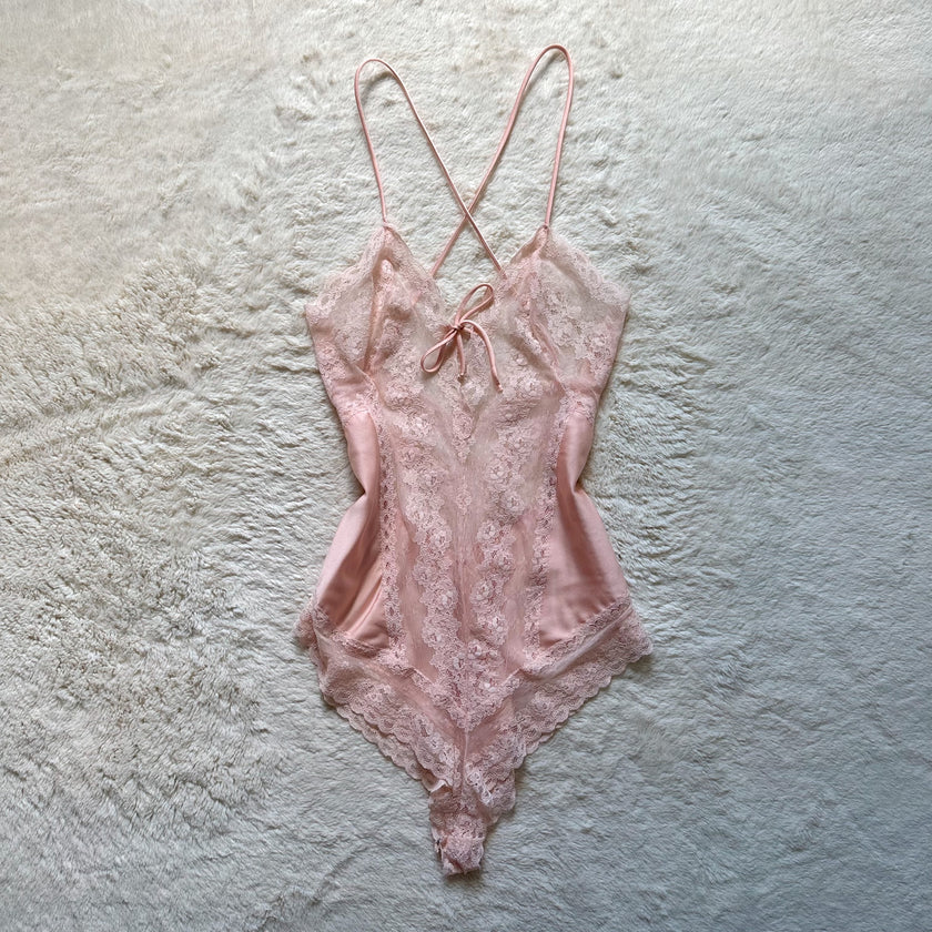 2000's blush whisper teddy bodysuit