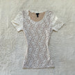 2000's ivory flora blouse
