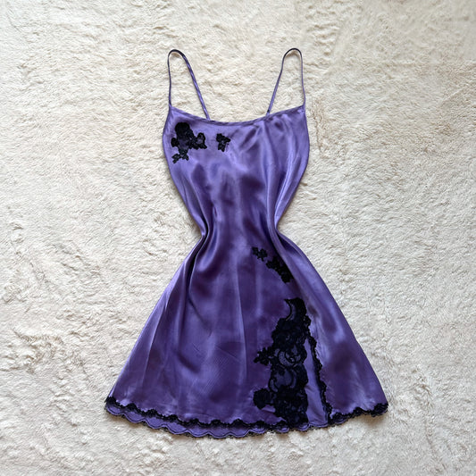 2004 midnight lavender slip dress