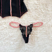2000's noir rose bustier set