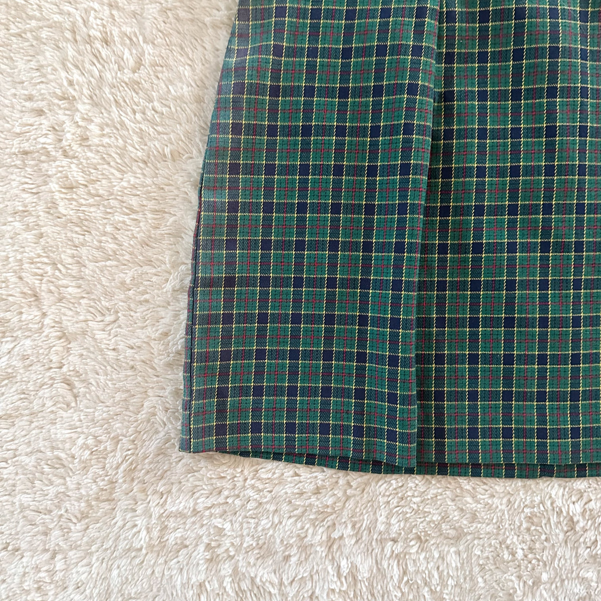2000's woodland plaid skirt