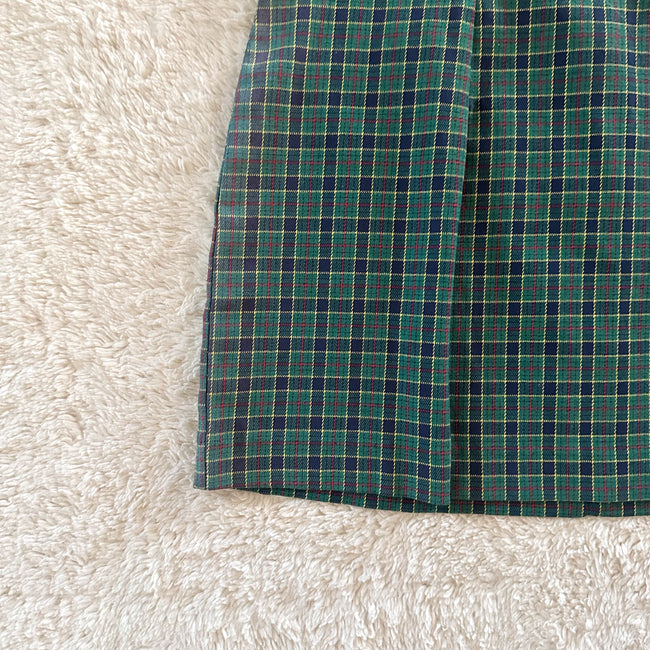 2000's woodland plaid skirt