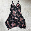 2000's rose noir slip dress