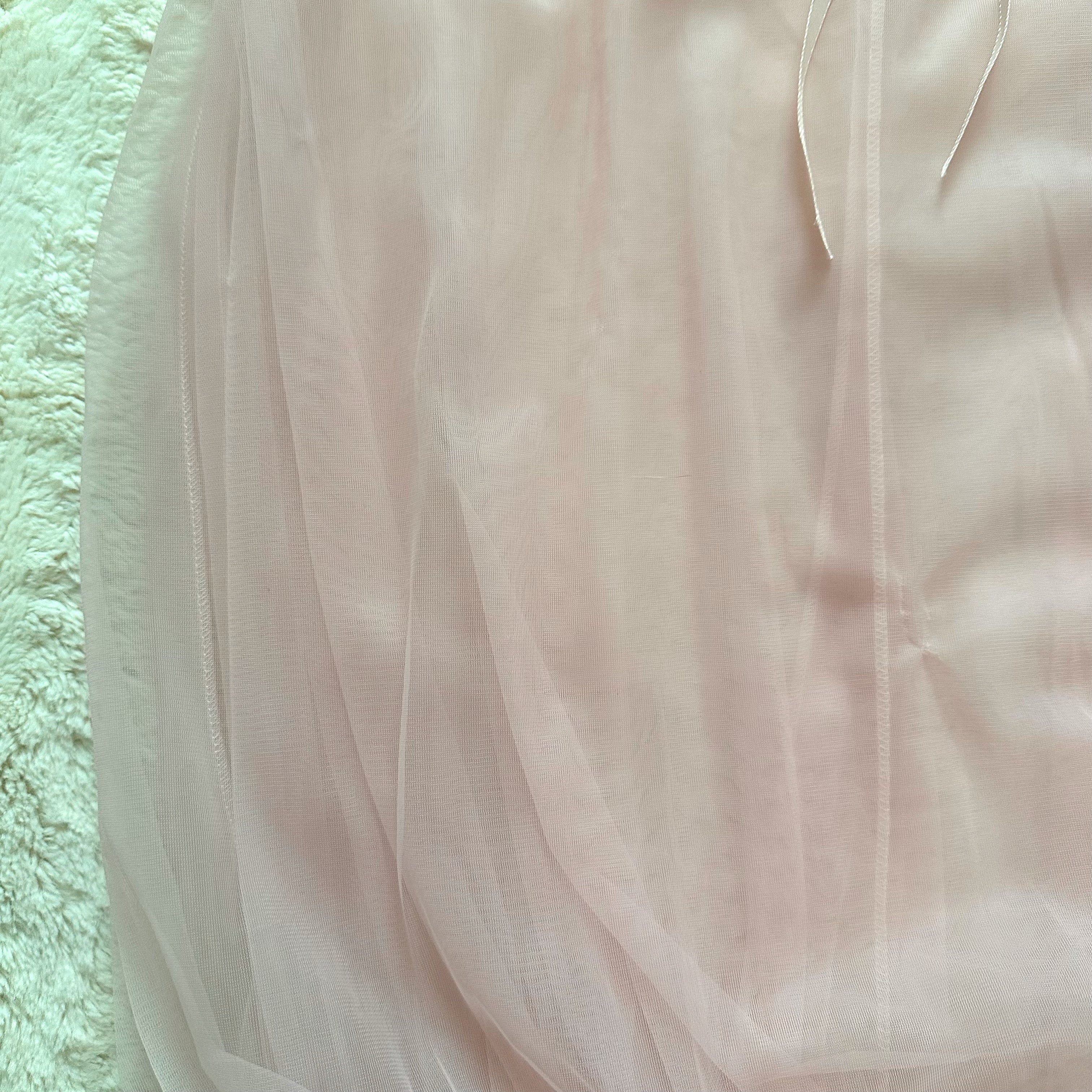 1980's blushing rose tulle babydoll