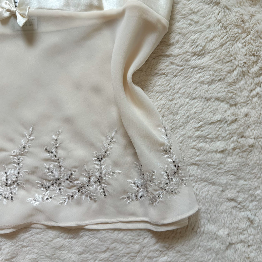2000's ivory pearl camisole