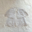 1980's ivory eyelet bed jacket