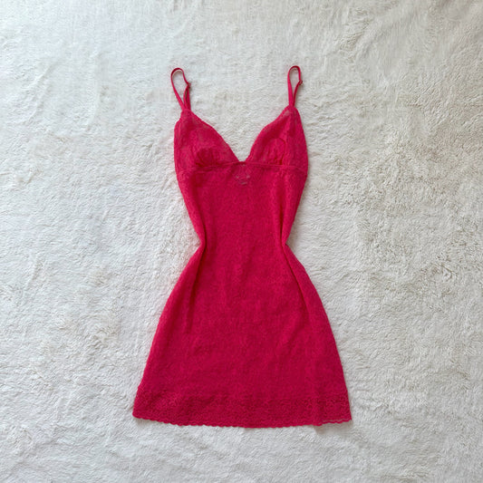 2009 carmine cherry slip dress