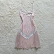 1980's blush petaline slip dress
