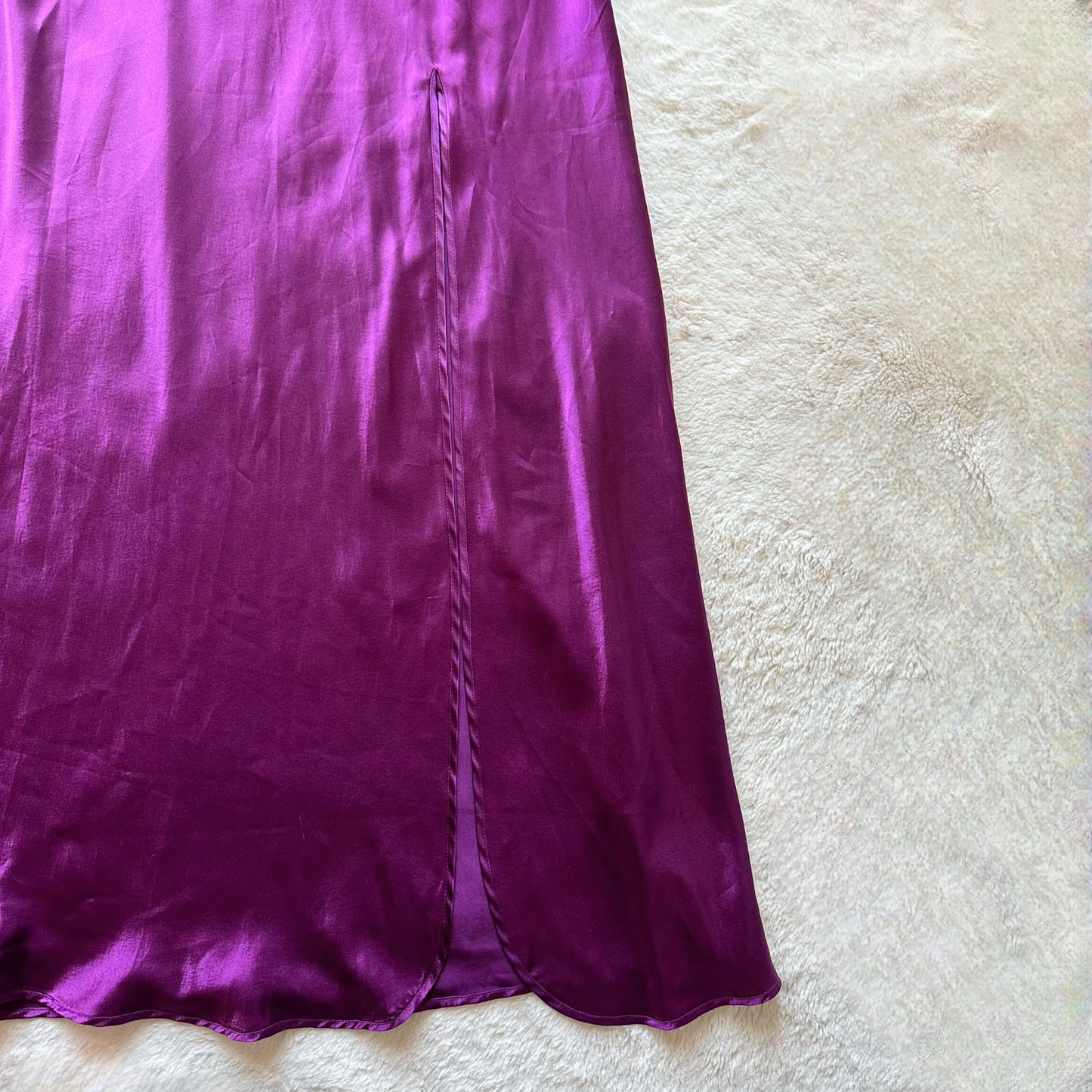 1980's plum purple regal slip dress