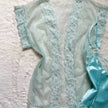 1980's aqua rose 2 pc set