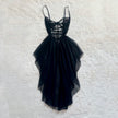 1980's black swan tulle slip dress