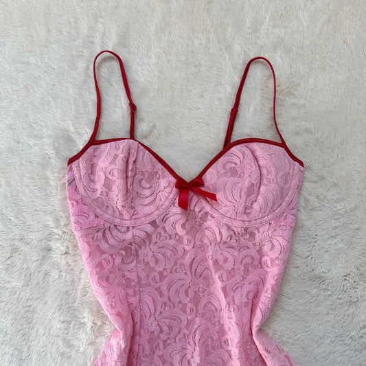 2000's peppermint rose babydoll slip