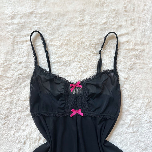 2000's chiffon lace micro mini