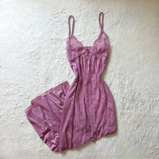 1990's mauve orchid slip dress