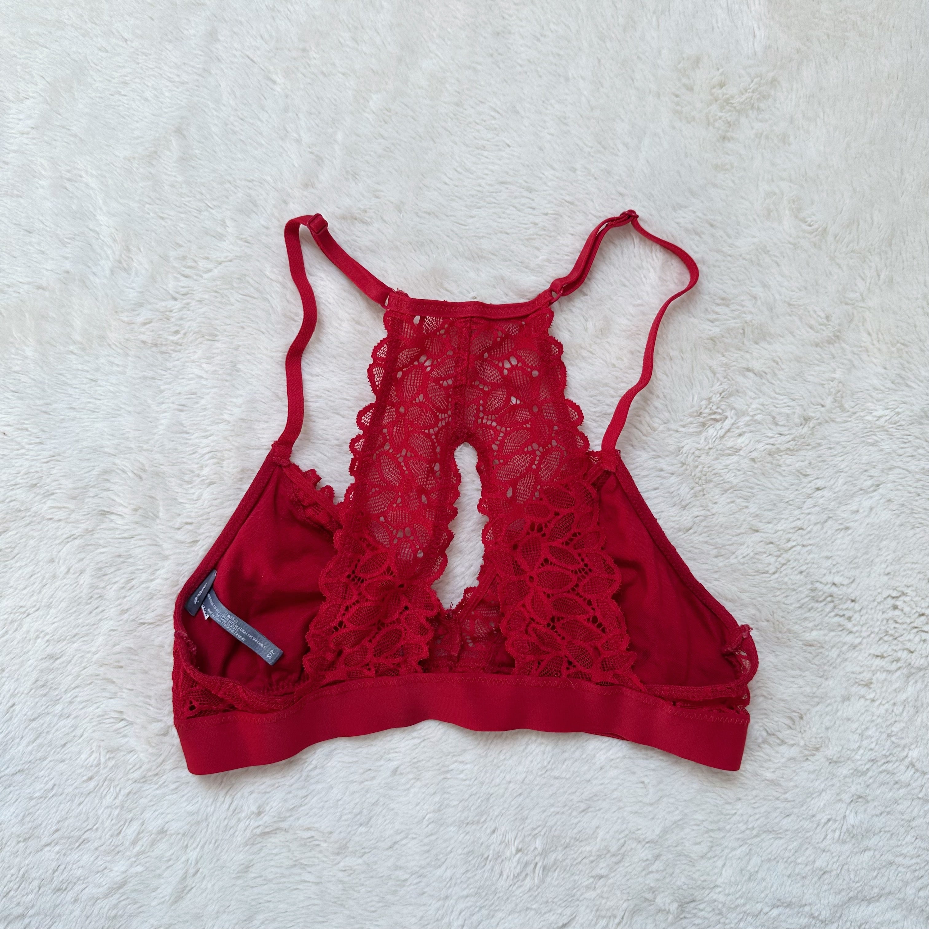 aerie crimson lace bralette