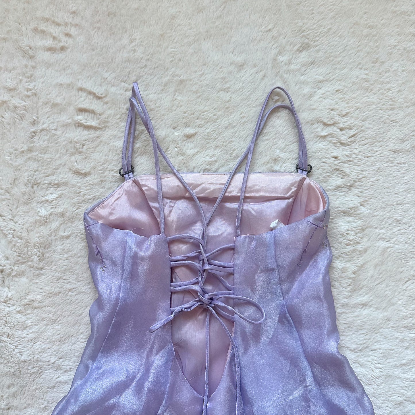 1990's starlit orchid ballgown