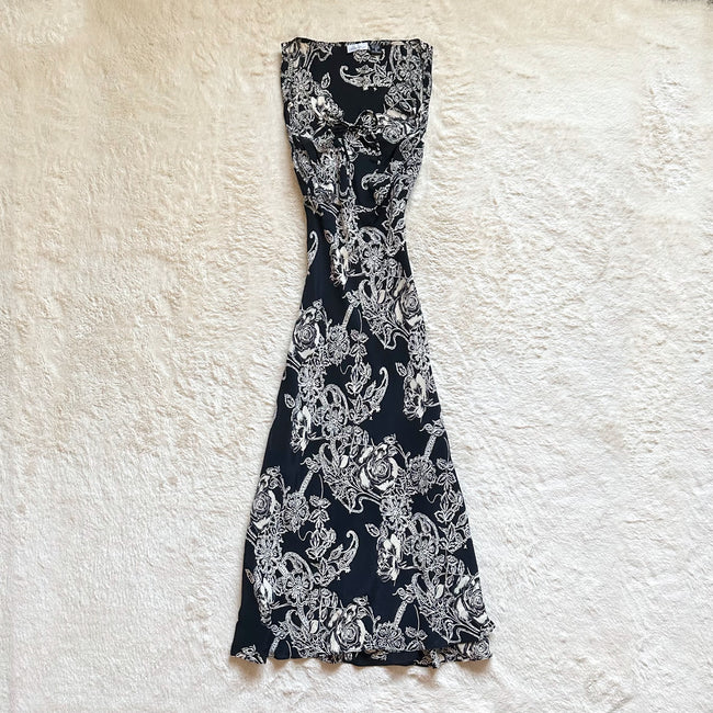 2000's ivory filigree dress