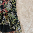 2000's fallen garden midi skirt - 100% silk